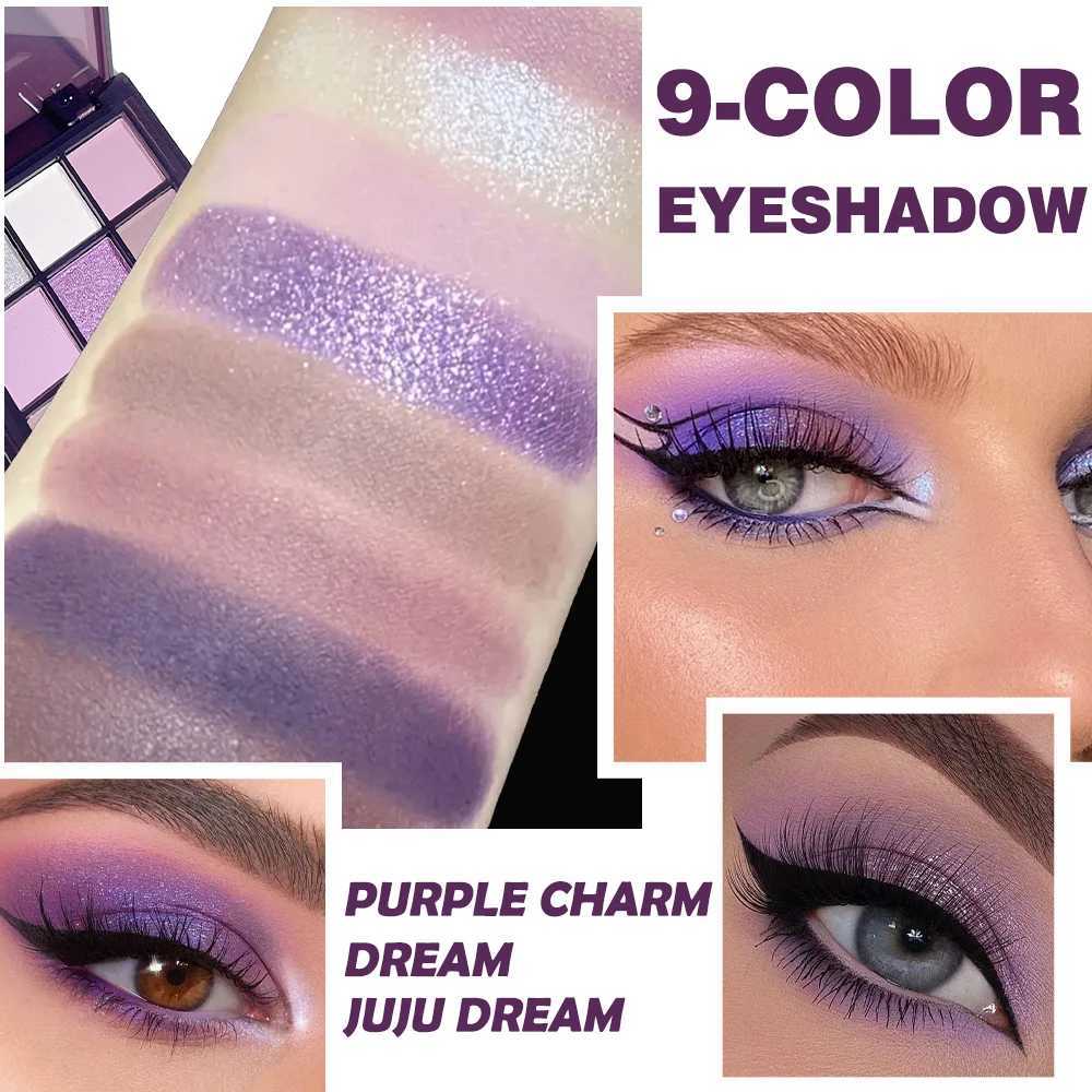 9-Color Dream Purple Eyeshadow Palette Low Saturated Smokey Multi Waterproof And Sweatproof For A Long-Lasting Smoky Eye Makeup H260327