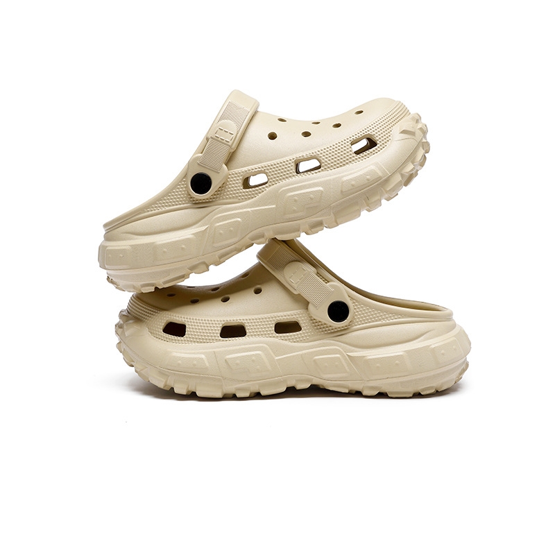 Men's and women's white thick soled sandals, breathable and lightweight slip on sandals for casual beach daily wear, free shipping