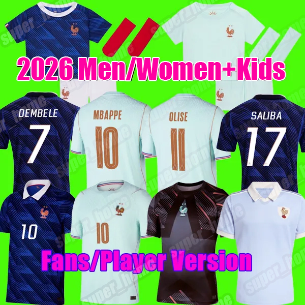 maillot france 2026 MBAPPE 2026 World Cup france jersey 2026 OLISE shirt EKITIKE SALIBA maillots de enfants MEN kids top kit France Rugby 120th Anniversary Jersey