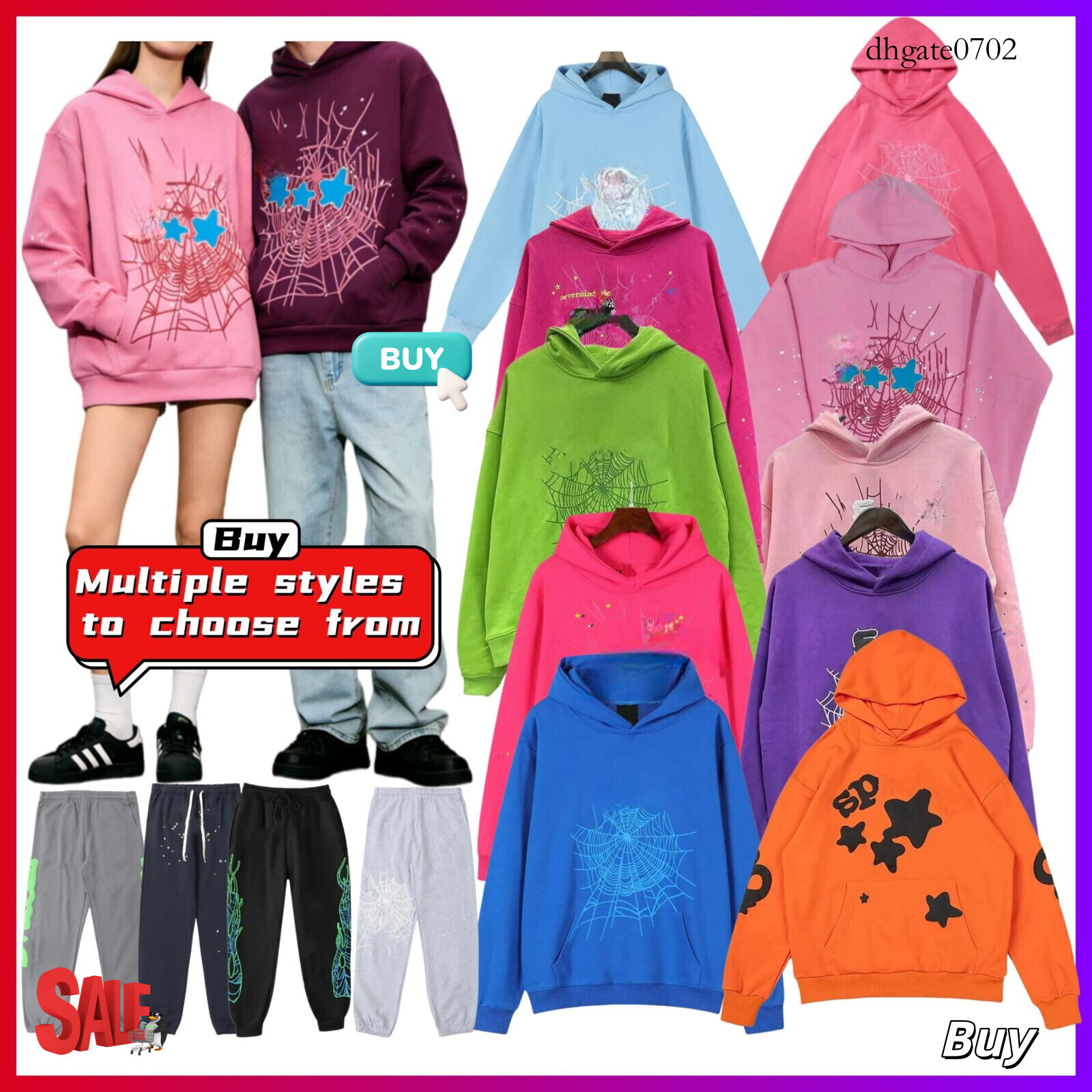 Young Thug Pink Spider Hoodie: Spyder Y2K Graphic Pullover For Men & Women DesignerFluffy Sweatshirt Spider US 11