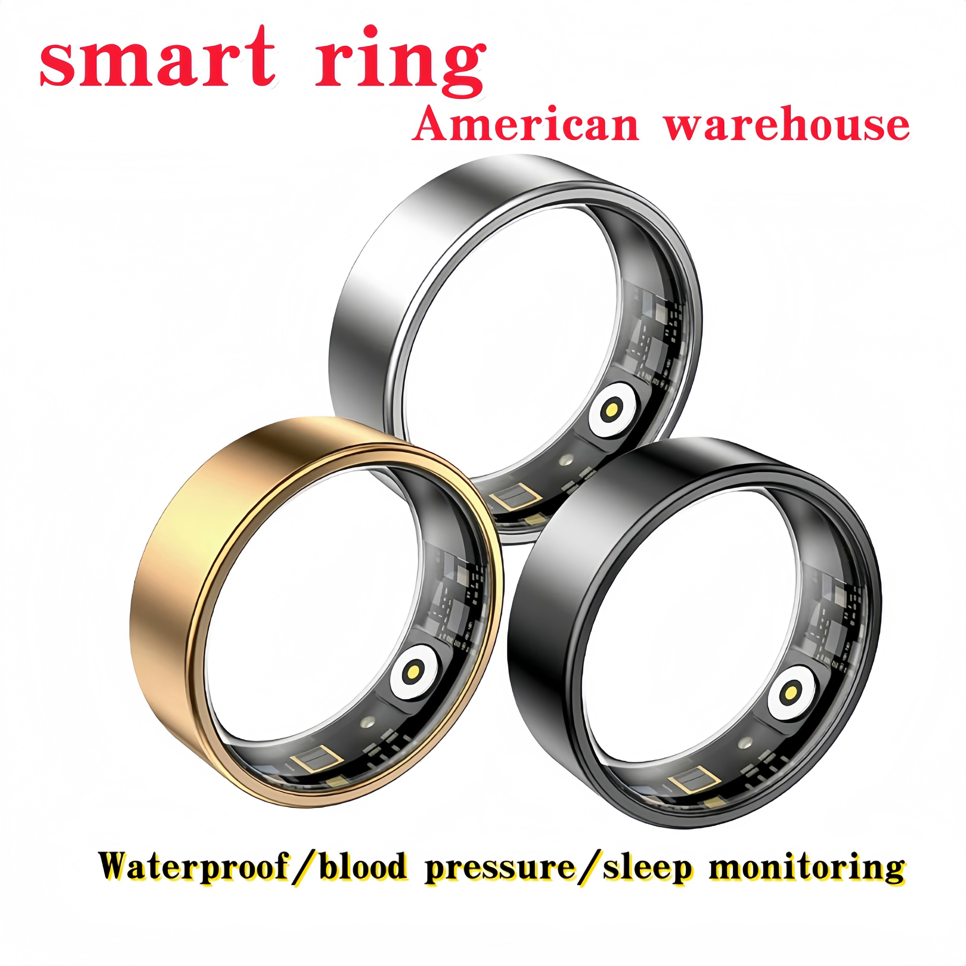 Multi functional smart ring camera 6.8mm heart rate blood oxygen wearable sleep detection health Bluetooth