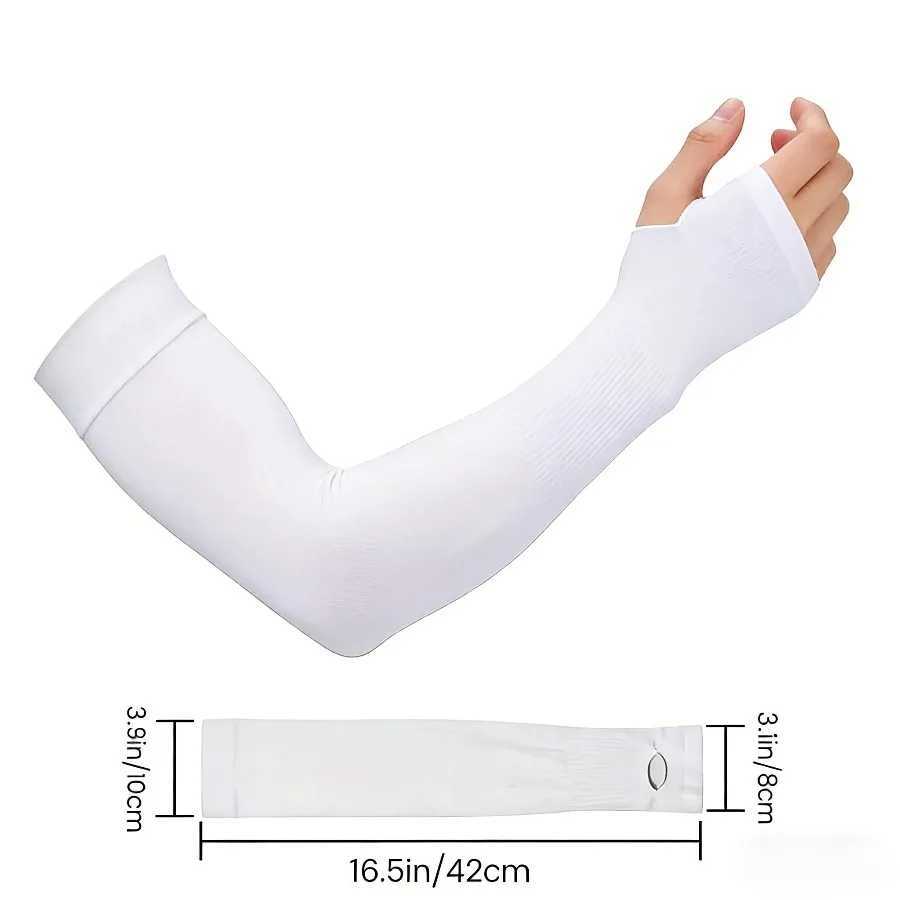 1PC Ice Silk Arm Sleeves Breathable UV Protection Cooling Arm Cover UPF 50 Sun Protection for Cycling Driving Running D260326