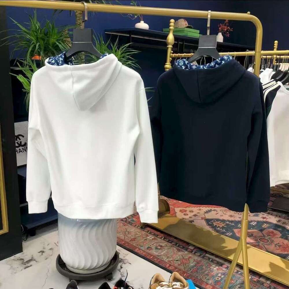 European New Men's Color Block Hooded Sweatshirt Long Sleeve Trendy Light Luxury High-End Base Versatile Fashion Top