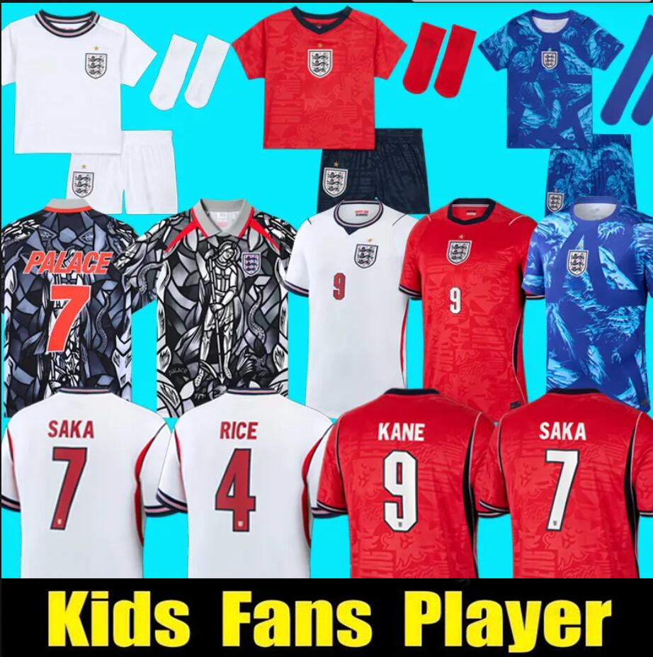 2025 2026 England football shirt Williamson Soccer Jersey Russo Bronze FODEN Saka Toone KANE RICE FODEN 25 26 National Team Home Away sports shirt Men Kids Kit Women