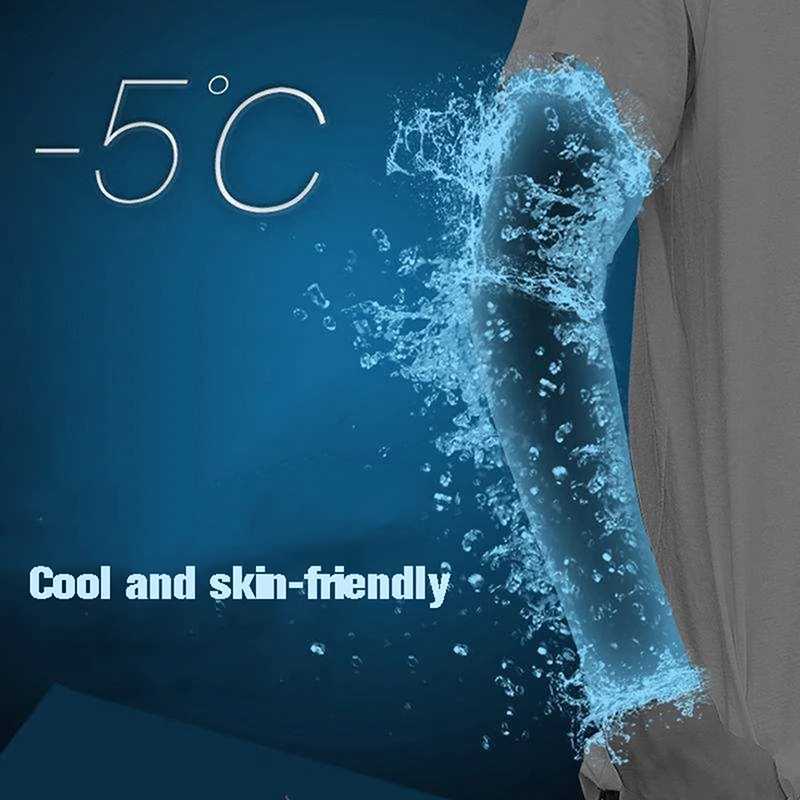 Ice Silk Sleeve Sunscreen Cuff Arm Uv Sun Protect AntiSlip Summer Outdoor Riding D260326