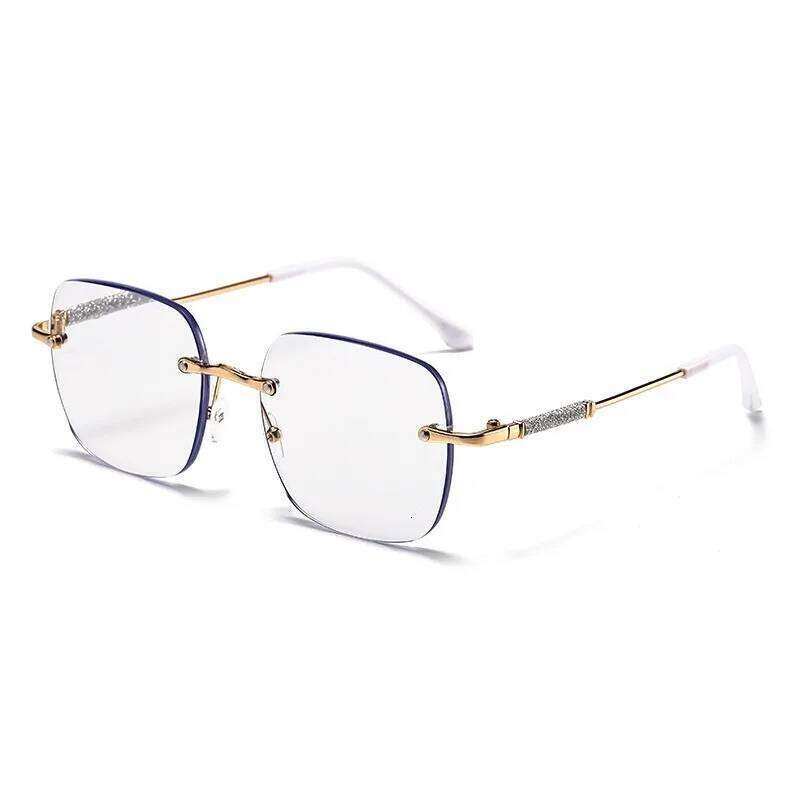Photochromic Anti Radiation Frameless Glasses for Women Men Rimless Transition Eyeglass 2 in 1 Eyeglasses 26Y0327