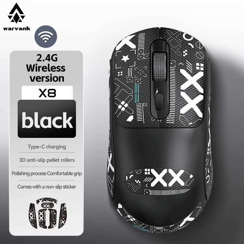 Warvank X8 Wireless Gaming Mouse 500mAh TYPE-C Rechargeable Office Mouse Suitable for Laptop Desktop Computers D260327