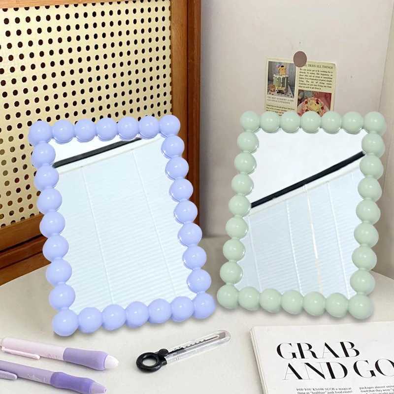 Shaped Cosmetic Mirror Table Desk Vanity Makeup Mirror Portable Folding Mirror with Stand Home Bathroom Decor espejo H260327
