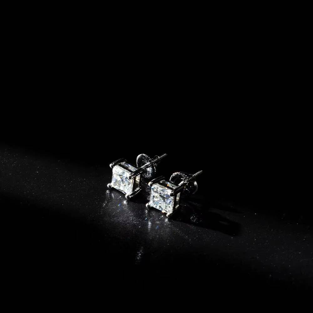 925 Silver Star Stud Earrings VVS Moissanite Jewelry VVS Moissanite Diamond Stud Cute Style IGI Certified Earrings for Women Men