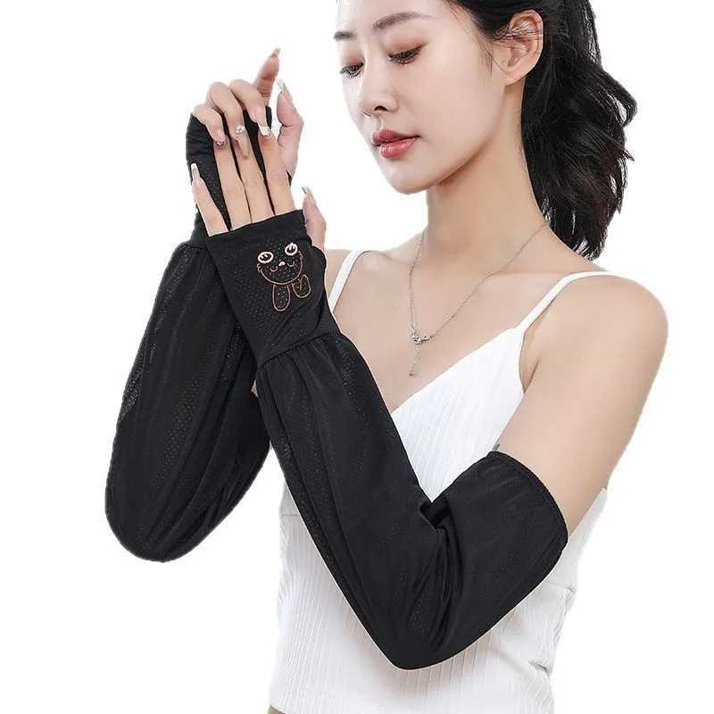 Sunscreen ice silk ice sleeves summer travel cycling travel mountain climbing driving cute rabbit sunscreen sleeves D260326