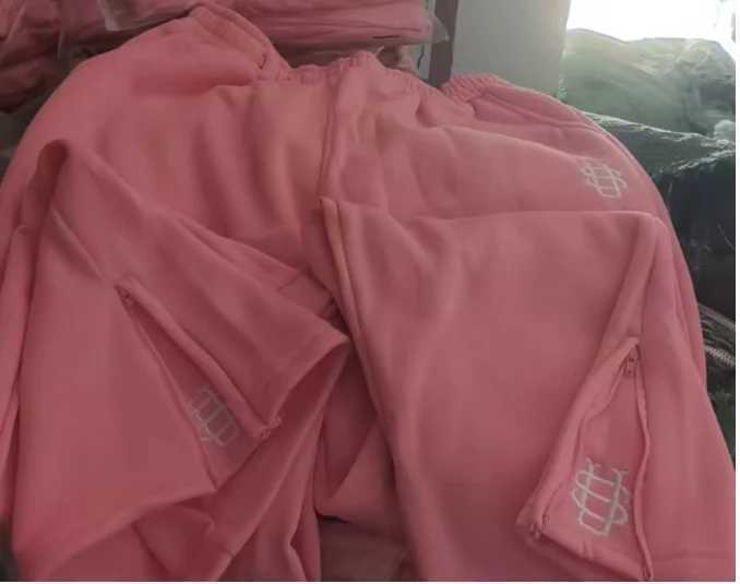 Retro Y2k Street Trendy Men and Women Hip Hop embroidery Casual Trousers Elastic Waist Zipper Loose Solid Color Sports Pants M260328