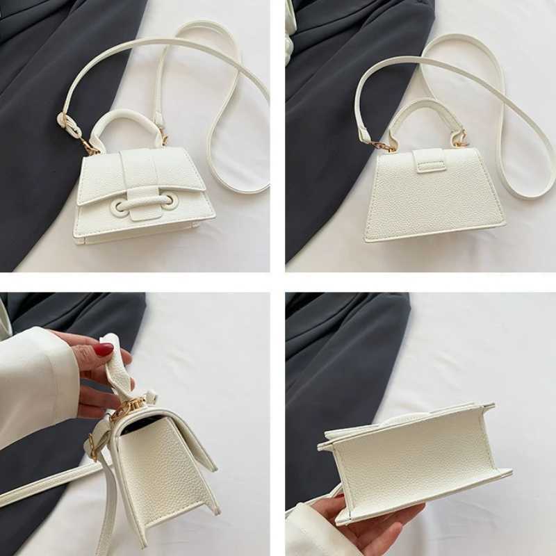 Womens Handbag PU Pure Ribbon Buckle Fashionable Solid Color Chain Shoulder Bag Womens Summer crossbody Square Designer Bags C260327
