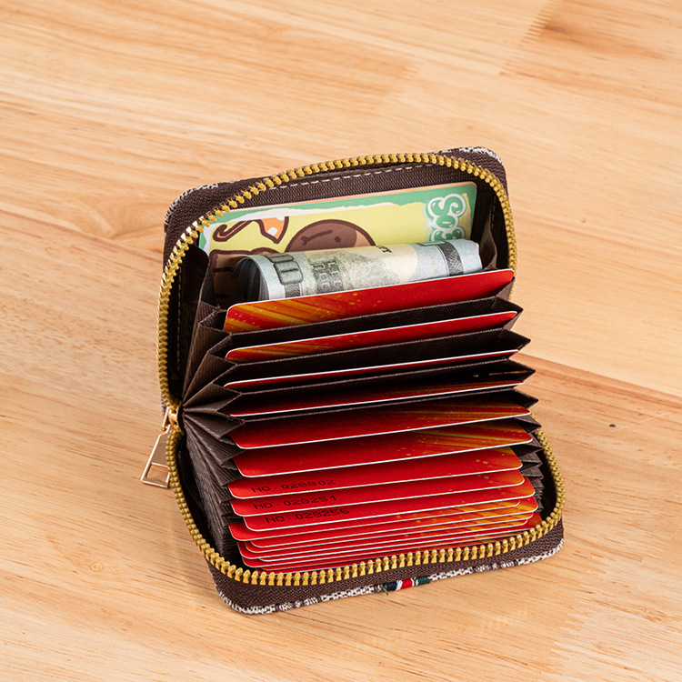 Anti-Demagnetization Multi-Card Slot Ultra-Thin ID Holder Anti-Theft Case Women's Large Capacity Driver's License Compact Card Wallet daily 