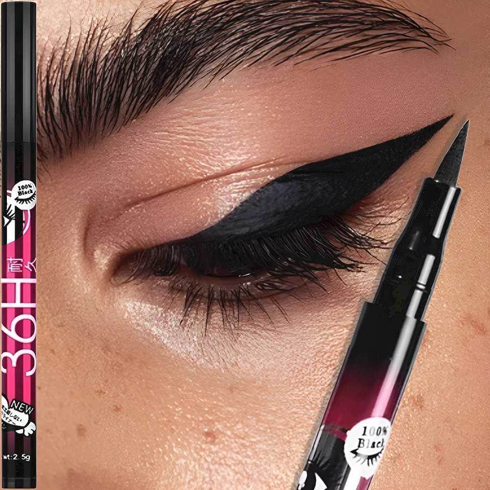 Black Liquid Eyeliner Waterproof Eyeliner Pencil 36H Long-Lasting Liquid Eye Liner Pen Quick-Dry No Blooming Cosmetics Tool H260328