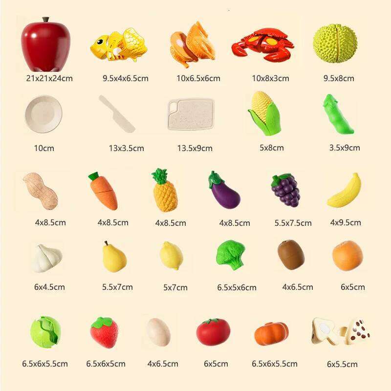 Children Food Simulation Kitchen Durian Fruit Cutting Vegetable Set Pretend Toy Educational Kids Role Play 3 Year Gifts