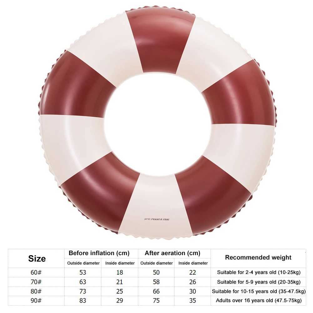 Classic Striped Swimming Ring Swimming Circle Pool Floaties Beach Swimming Party Toys for Kids Youth Adults Z260328