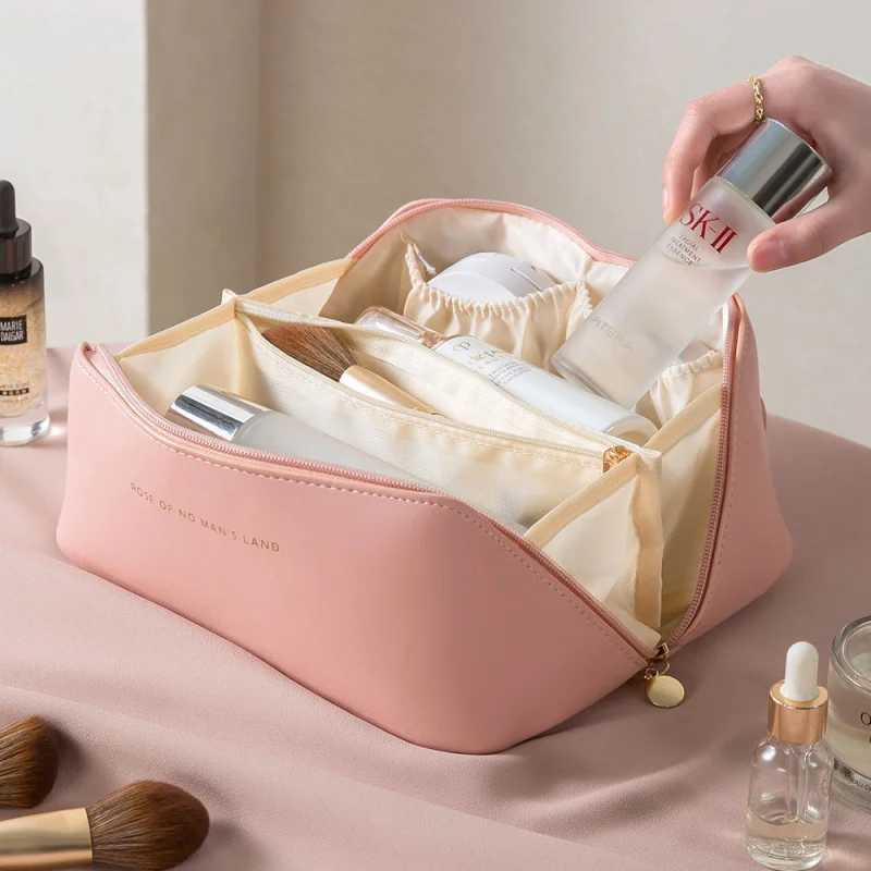 PUPillow Makeup Bag Travel Large Capacity Toiletry Bag Desktop Cosmetic Organizer High-Value Storage Bag D260328