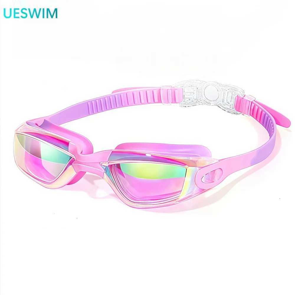 Pink Swimming Goggles for Kids Anti-Fog UV-Protective Waterproof Ages 3-15 Childrens Swimming Goggles Z260328