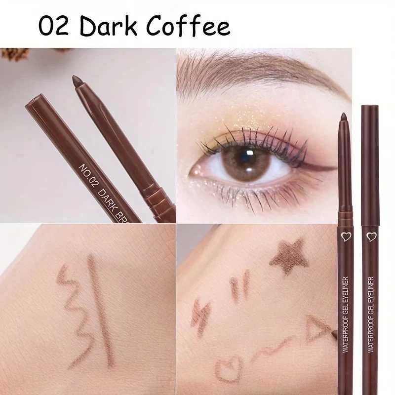 6 Color Waterproof Eyeliner Gel Pen Long Lasting Quick Drying Smooth Makeup Beauty Eyeliner Stamp Eye Pencil Cosmetics H260328