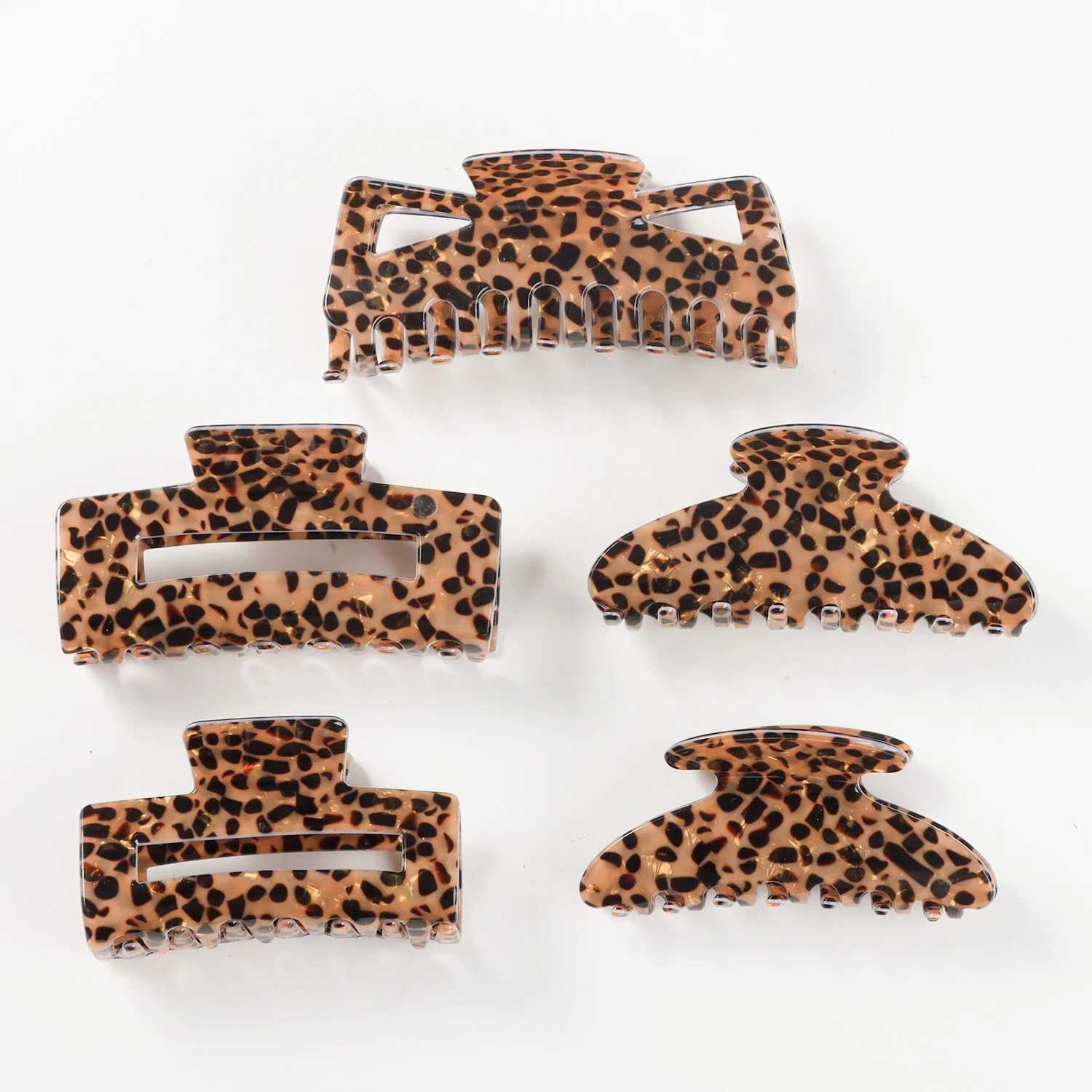 Leopard Print Large Claw Clip/shark Clip/hairpin for Womens Back of The Head/updo/large Size Thickened and Sturdy H260328