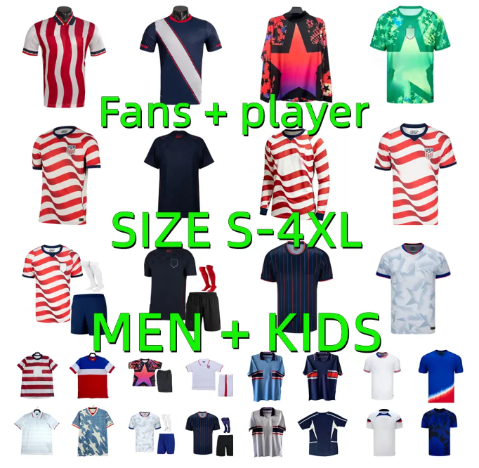 2026 2027 PULISIC United states Soccer Jersey McKENNIE 24 25 26 27 USAS ROBINSON ADAMS REYNA WEAH SWANSON MORGAN LALAS 1994 1996 2013 2014 Retro Men kids Football Shirt