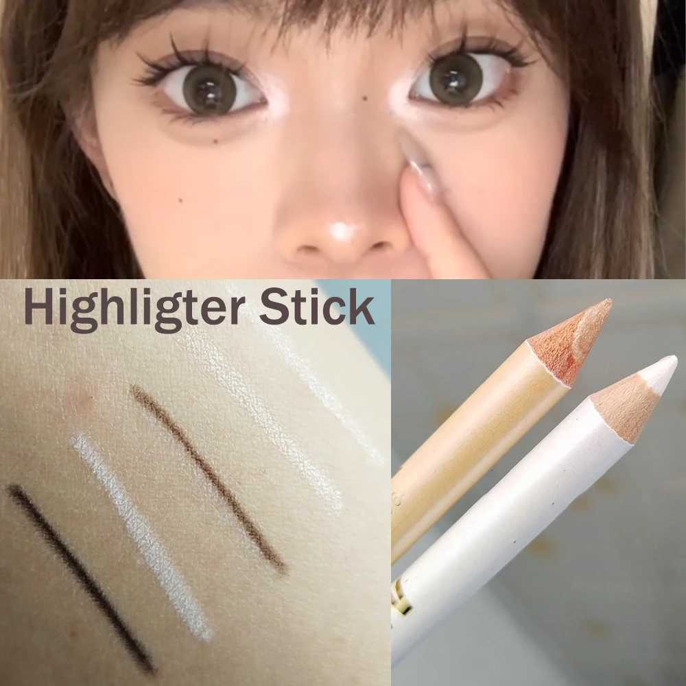 Double Headed Smooth Black Brown Eyeliner Eyebrow Pencil Lasting Waterproof Pearlescent Lying Silkworm Eyeshadow Stick Makeup H260328
