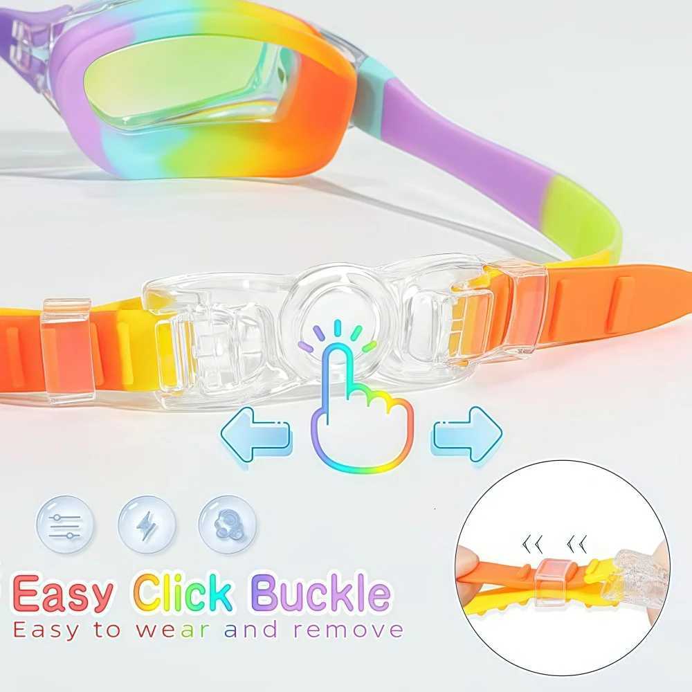 Pink Swimming Goggles for Kids Anti-Fog UV-Protective Waterproof Ages 3-15 Childrens Swimming Goggles Z260328