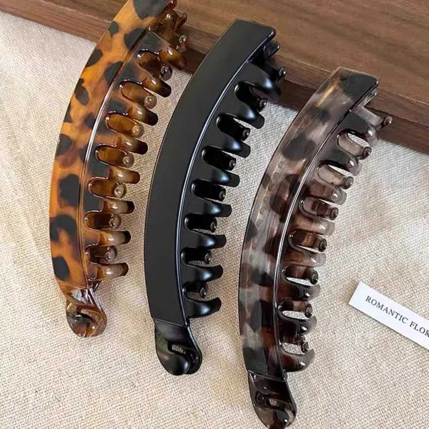 Tortoiseshell Banana Hair Clip Fish Shaped Hairpin For Women Hair Accessories Hairgrips Twist Clamp Ponytail Barrettes Headwear H260328