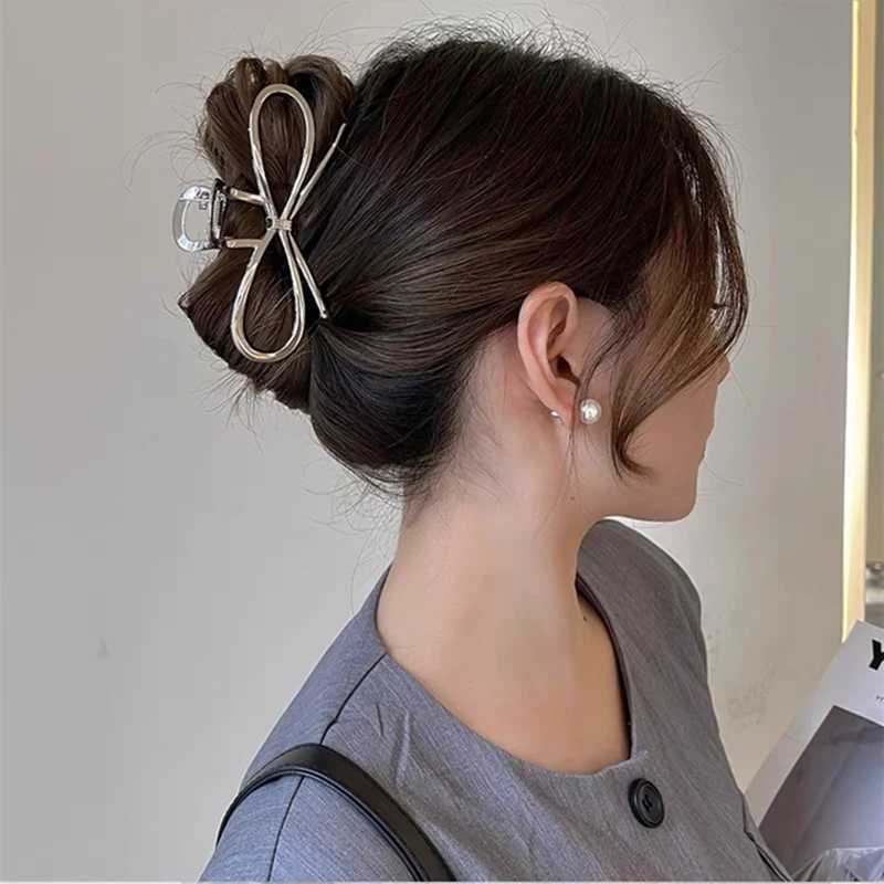 Women Vintage Metal Bowknot Hair Claw Clip for Girls Trendy Korean Party Hairpins Barrettes Fashion Headdress Hair Accessories H260328
