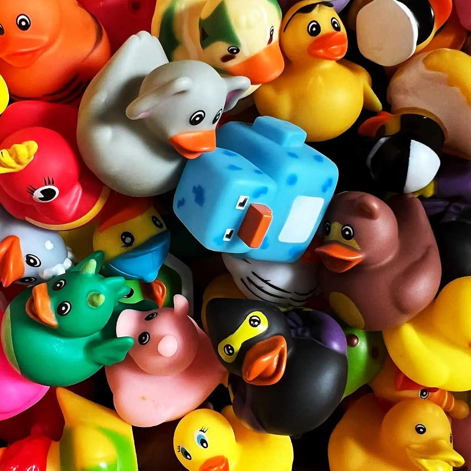10-100PCSRubber Duck for Jeep Bath Toy Assortment Bulk Floater Duck for Kids Baby Shower Accessories Party Favors Birthday Z260328
