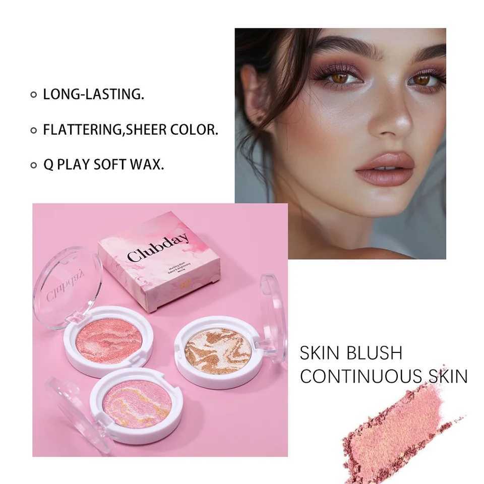 Multi-Color Shiny Blush Palette Facial Makeup Moisturizing Highlighter Subtle Shades Blendable Face Powder Pearl Illuminator Mar H260328