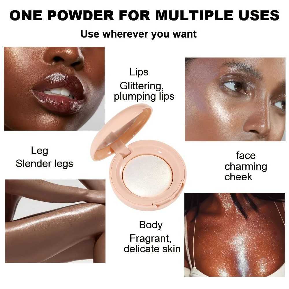 Face Highlighter Palette High Glossy Face Illuminator Palette Natural Glow Finish Pearl Shimmer Smooth Baked Powder H260328