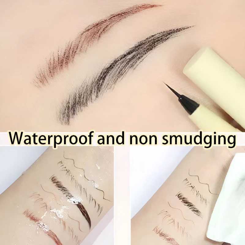 Yellow Tube 001 Ultra-Thin Liquid Eyeliner Pencil Lasting Waterproof Smudge-Resistant Smooth Lying Silkworm Eyebrow Pen Makeup H260328