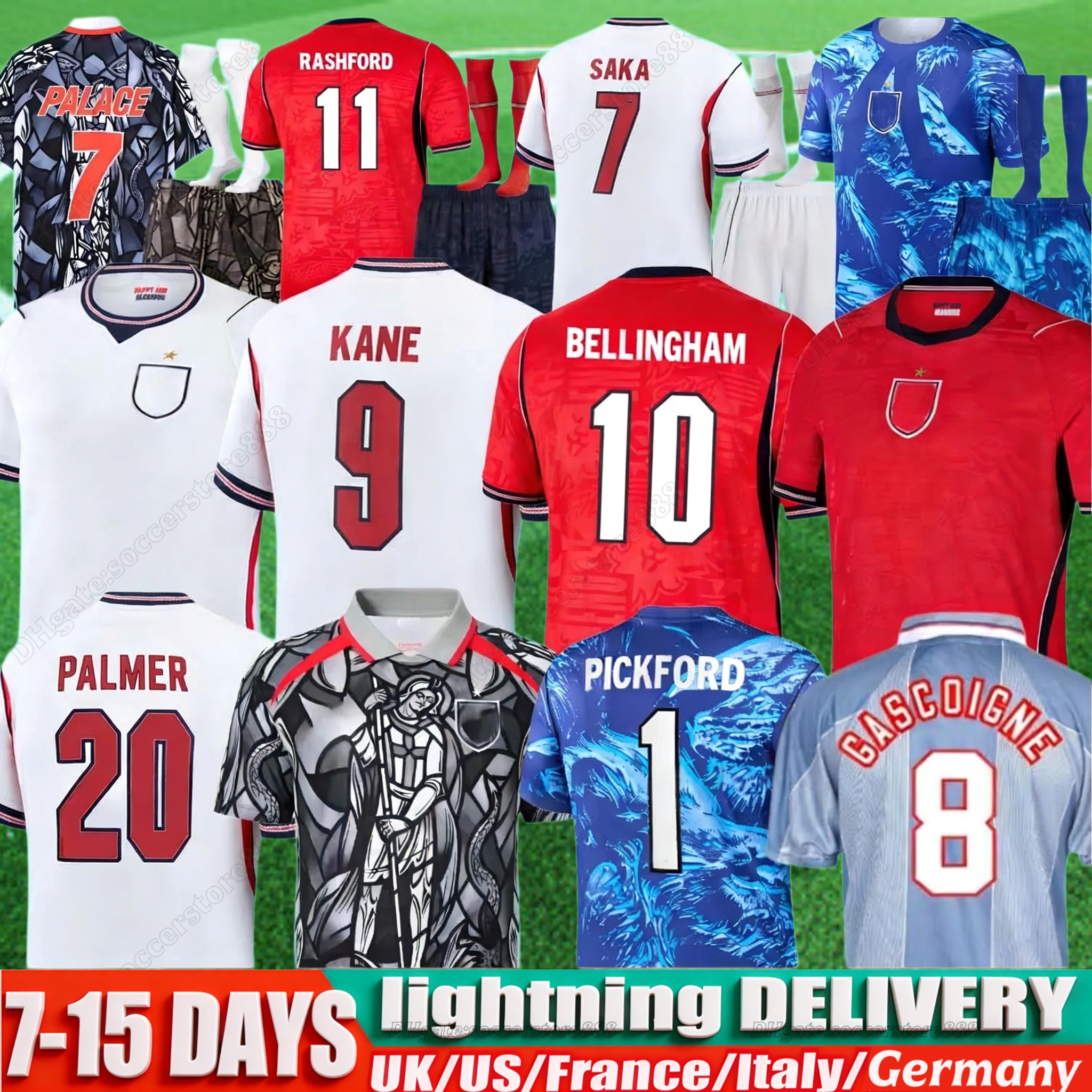 2026 27 Soccer Jersey Men Kids KANE BELLINGHAM RASHFORD RICE FODEN GORDON PALMER PICKFORD EZE SAKA Football Shirt Soccer Uniforms WOMEN kit World Cup Palace