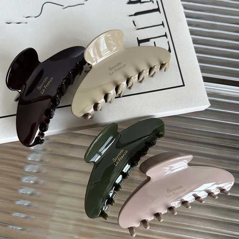 New Retro Korean Acetate Hair Claw Large Crab Hair Clips Shark Clip Simple Hairpin Fashion Hair Accessories for Woman Girls H260328