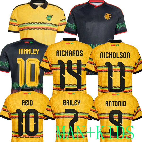 2026 Jamaica soccer jerseys 25 26 27 national football shirt team Bailey ANTONIO Nicholson MORRISON home away MEN kids maillots de foot camesitas de futol Bob Marley