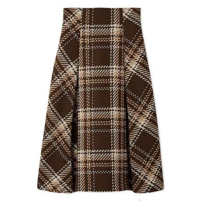 2026 new Japanese k30 style sweet multifunctional high waist thick diagonal plaid slim fit autumn and CC winter skirt