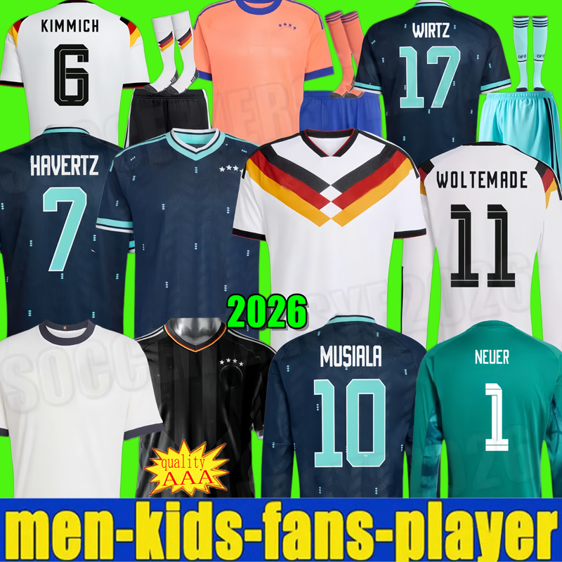 Germany jersey 2026 World Cup 26 soccer jerseys Kit Women football shirts men kids set goalkeeper Deutschland HAVERTZ GNABRY Long sleeves goalkeeper training