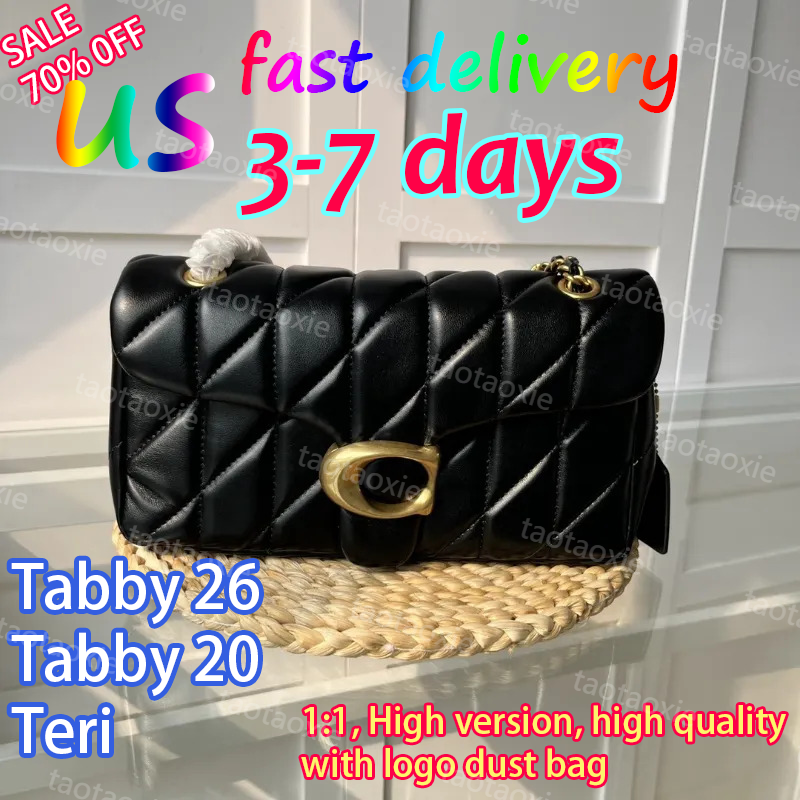 12A 2 size tabby bag correct version 1:1 tabby 26 tabby 20 designer bag luxury bag teri shoulder bag designer crossbody bags women handbag shoulder bag card holder
