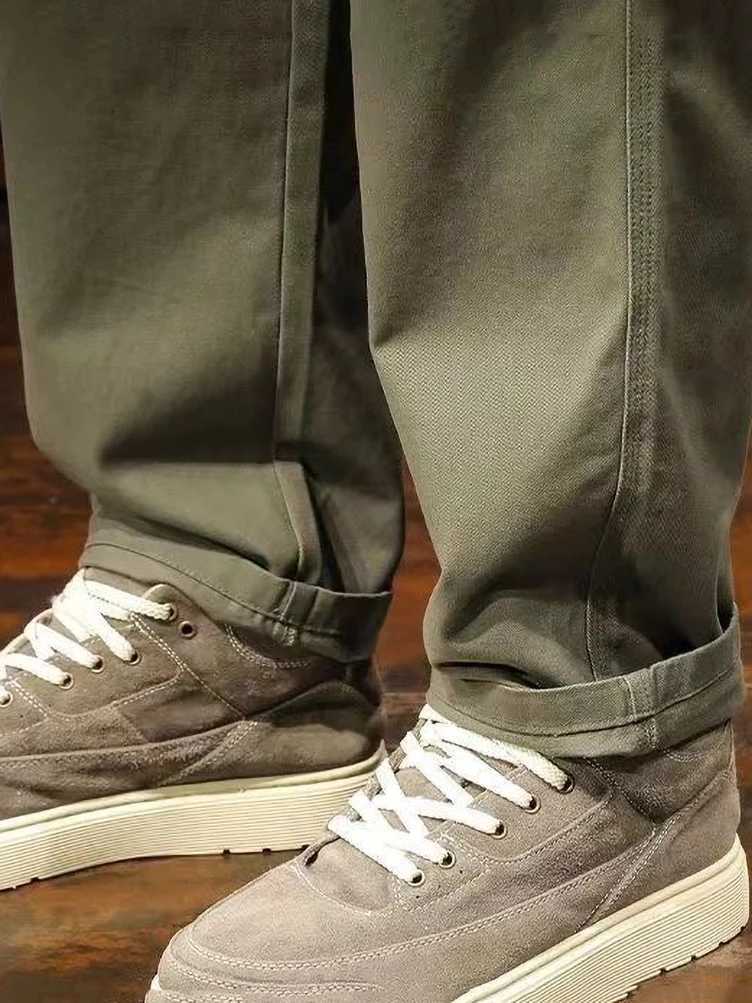 Vintage Y2k Straight Casual Cargo Pants Men Wide Leg Work Military Tactical Long Trousers 2024 M260328