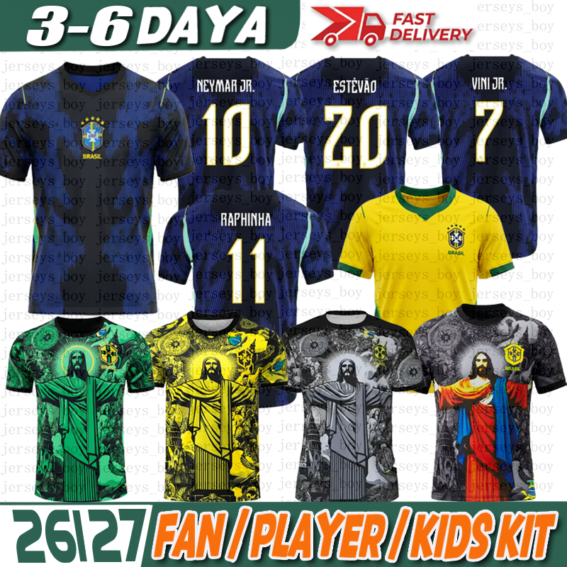 brazil Jersey 2026 Soccer jerseys Rodrygo vini jr RaphinhaSavinho Endrick Joelinton brasilNational Team FootballShirts camisa de futebol 26 27 Men KIDS fans