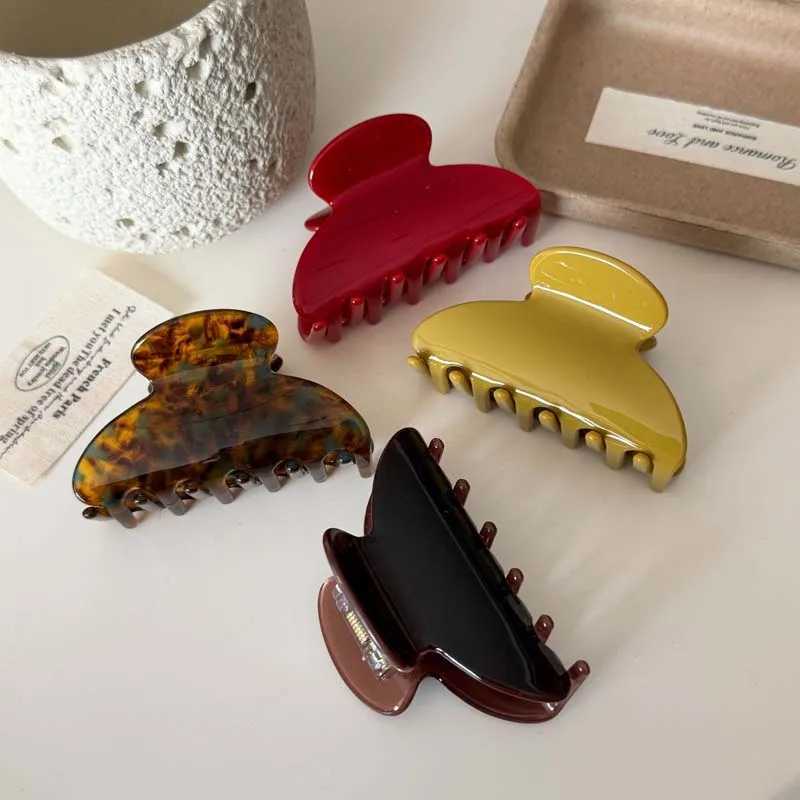 65CM New Korean Woman Advanced Acetate Hair Claw Barrettes Girl Fashion Hair Clips Hair Headwear Lady Hair Accessories Hairpins H260328