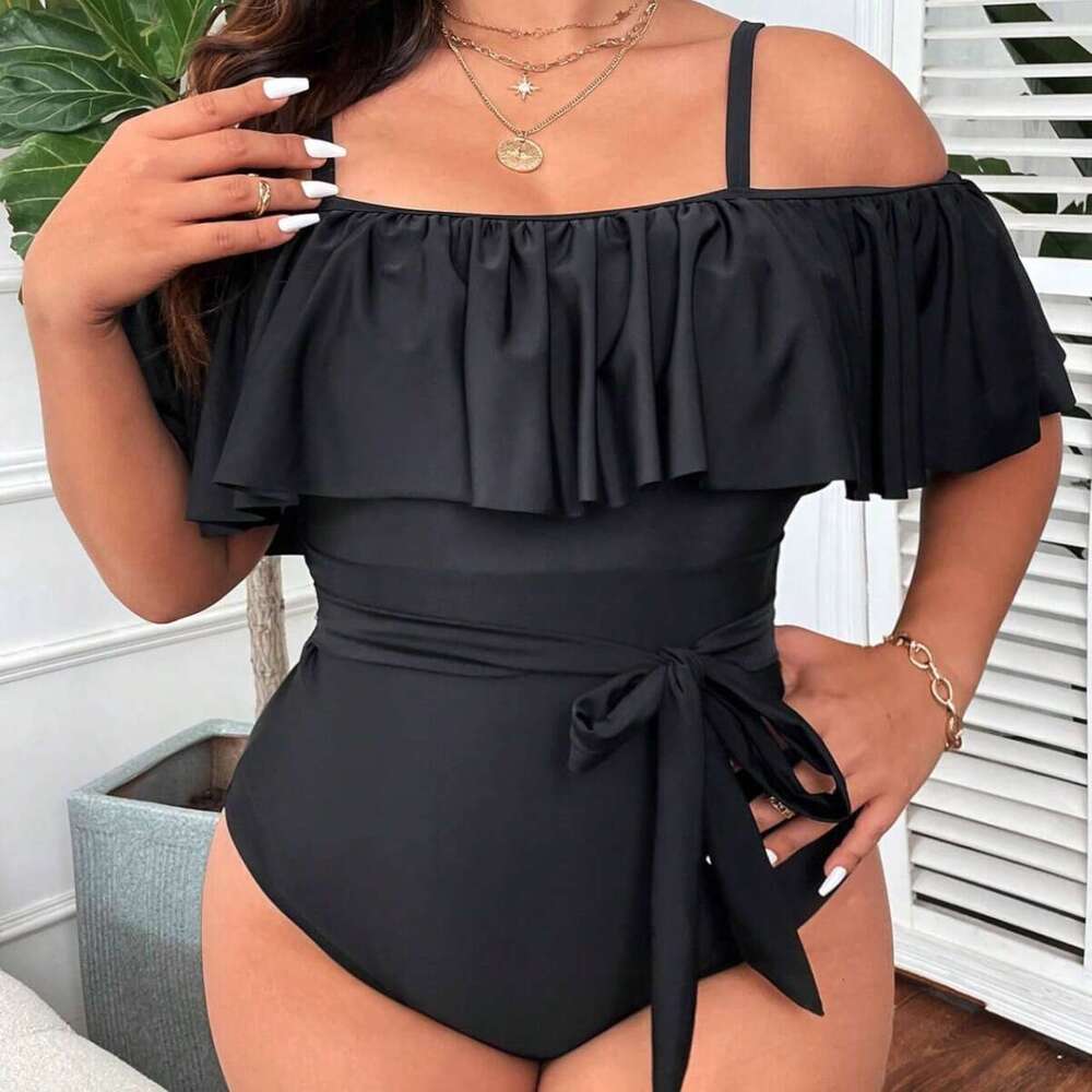 Swimwear designer womanswimsuits designer womens New one-piece swimsuit with straps for women, solid color, backless swimwear, plus size for curvy