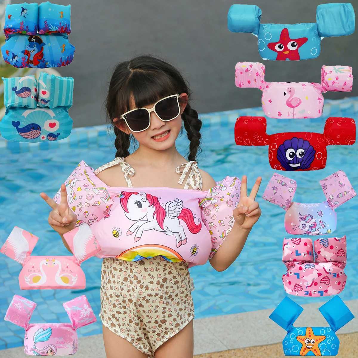 Kids Pool Floats Baby Swimming Vest Foam Armbands Buoy for Infants Better than Inflatable Rings for Learning to Swim Z260328