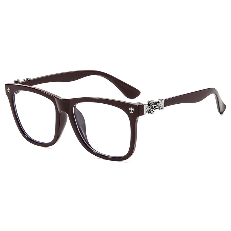 Luxury Brand Designer Sunglasses Trendy Glasses Frame For Men, Similar To Those Worn By Internet Celebrities, With A Retro Artistic Personality, Thick