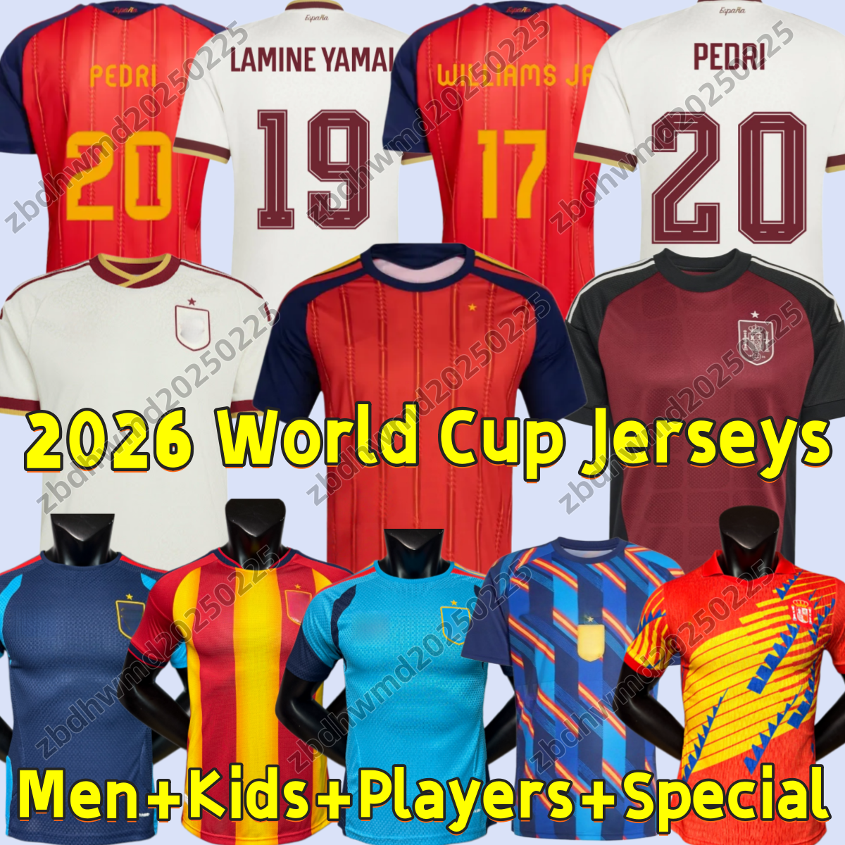 26 27 SPAIN Soccer Jerseys PEDRI Espana MORATA CARVAL fans Player 2026 World Cup football shirt men woman kids kits SPANISH LAMINE YAMAL Men Football Shirt