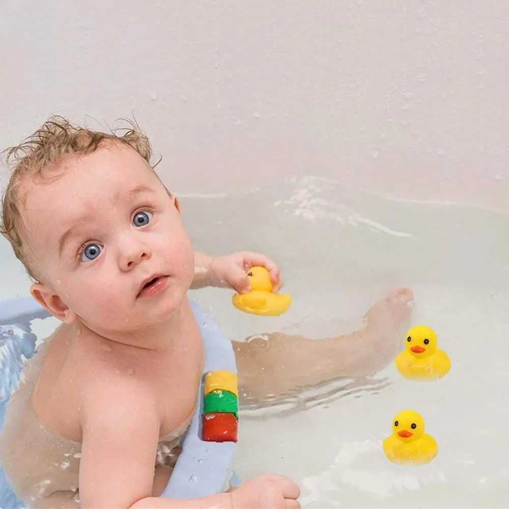 5pcs Rubber Duck Bath Toys Yellow Mini Ducks Float Duck Baby Bath Toy Shower Party Favors Gift for Toddlers Kids Boys Girl Z260328