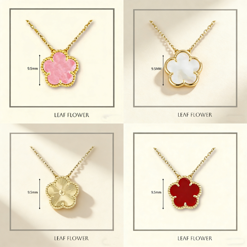 mini necklace designer jewelry clover necklace 18K Gold Plated Stainless Steel With box 9.5MM pendant luxury jewelry designer necklace for woman collier necklaces