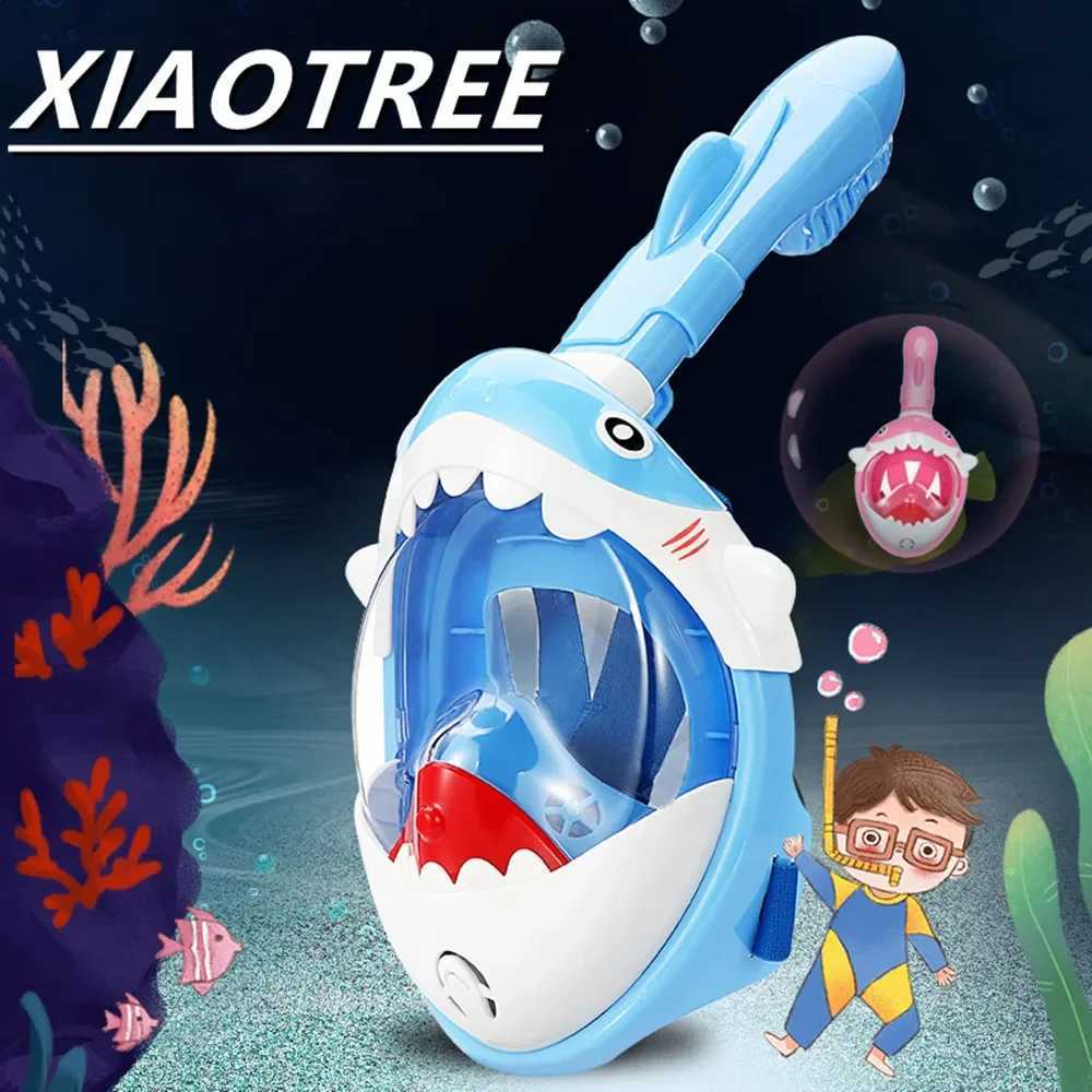 Children Cartoon Diving Mask Swimming Full Face Snorkeling Mask Boys Girls Underwater Scuba Anti Fog Snorkel Set Equipment Kids Z260328