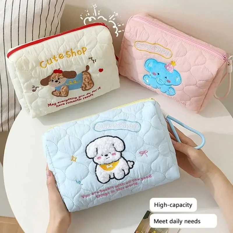 NEW Large Capacity Makeup Bag Portable Cute Cartoon Dog Storage Bag Multi-functional Cosmetic Bag Travel Storage Pouch for Women D260328